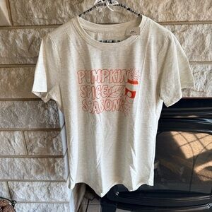 Kohl's Cream Tee Pumpkin Spice Season Small NWT